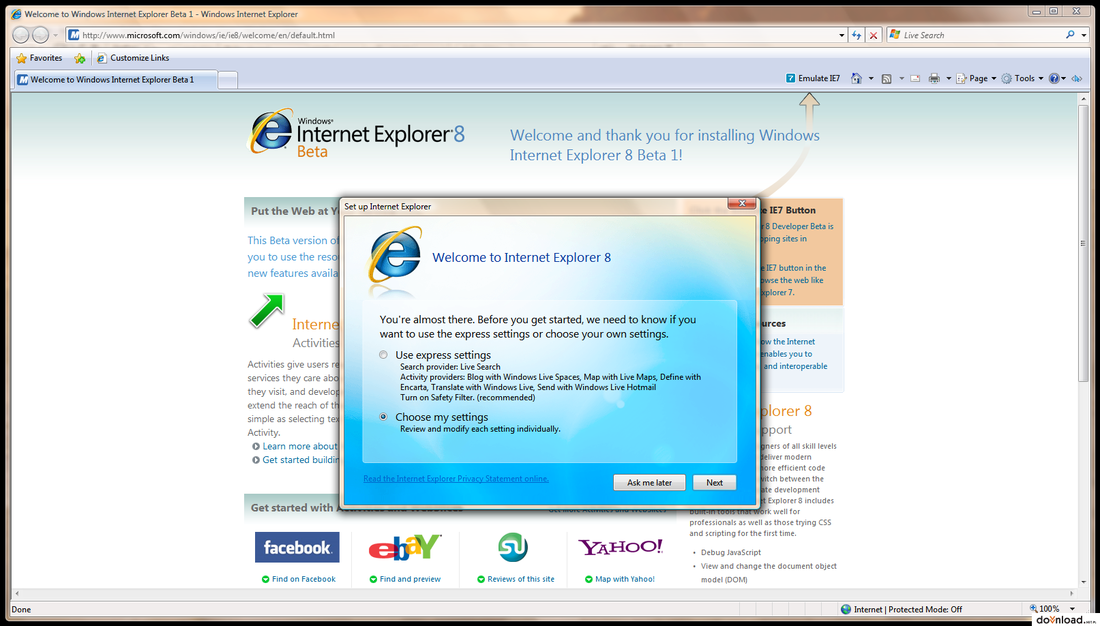 Internet Explorer 8 Navegadores Web